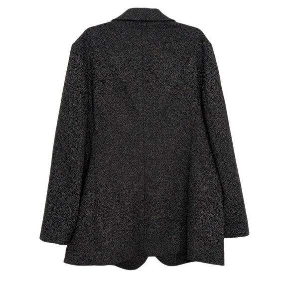 J Jill 2 Button Blazer Womens Size Medium Gray Academia Wool Blend Unlined - Picture 8 of 8